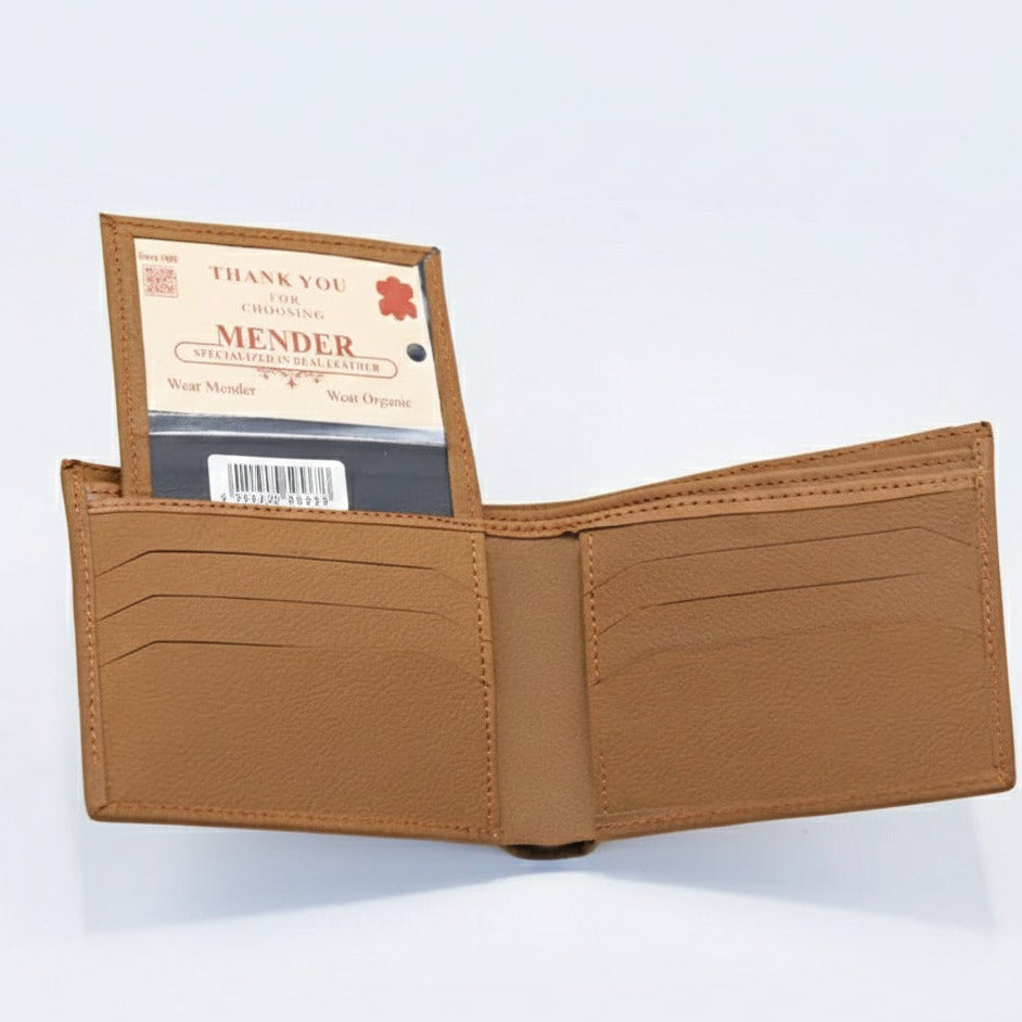 Interior of bifold wallet showing card slots and compartments