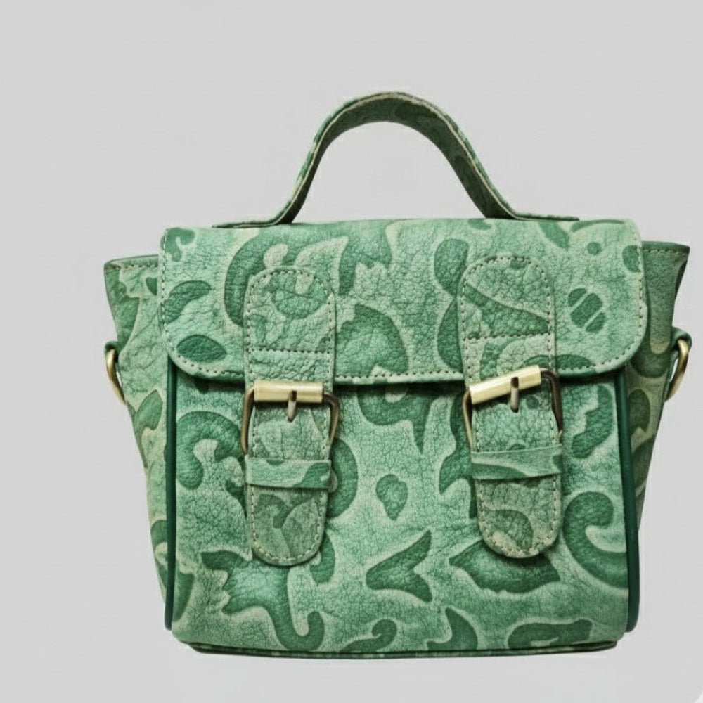 Elegant genuine cow leather flap bag 