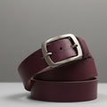 Maroon premium cow leather belt 