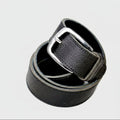 Black leather wallet belt set