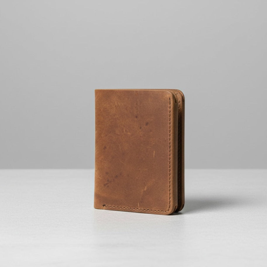 River bison genuine leather card holder 