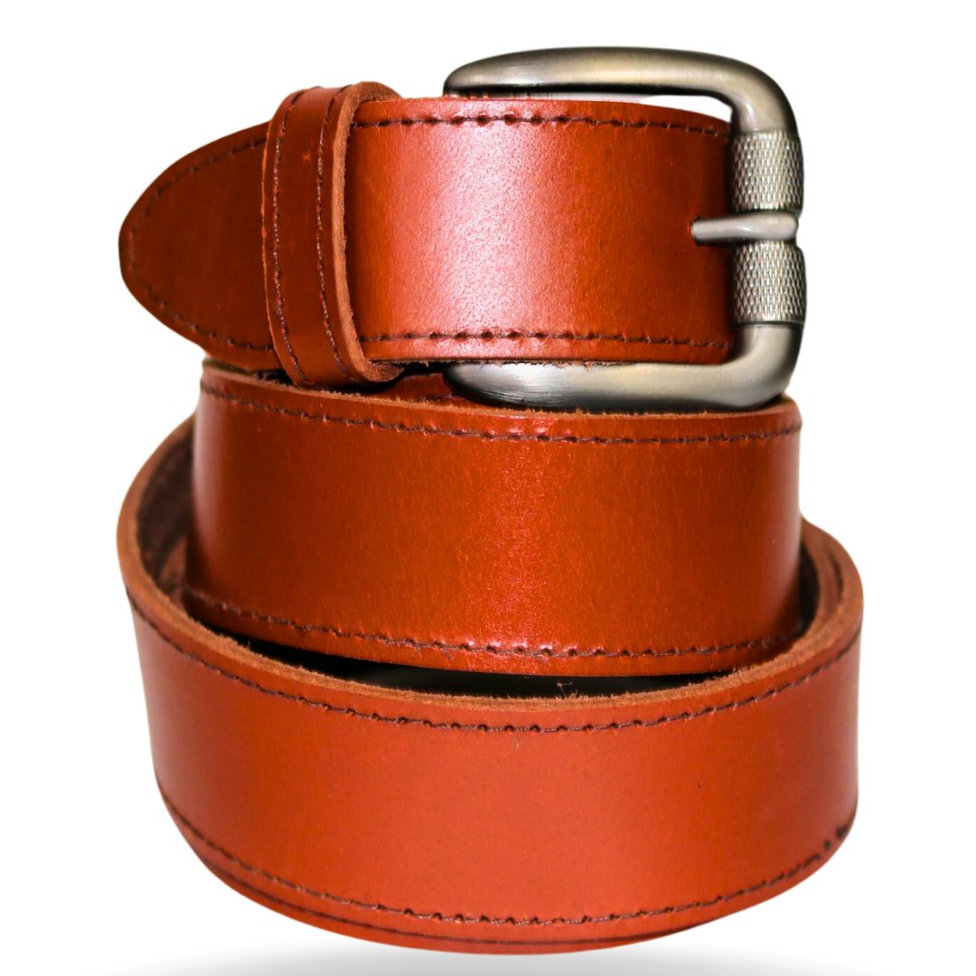 Casual Brown Leather Belt – Raw and Tough