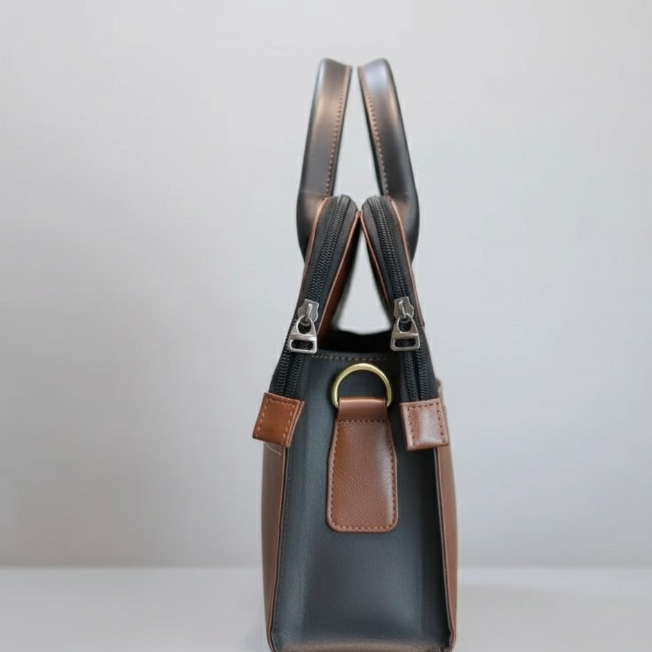 Stylish smart leather file bag displayed