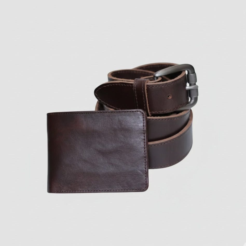 Gift pack wallet belt set