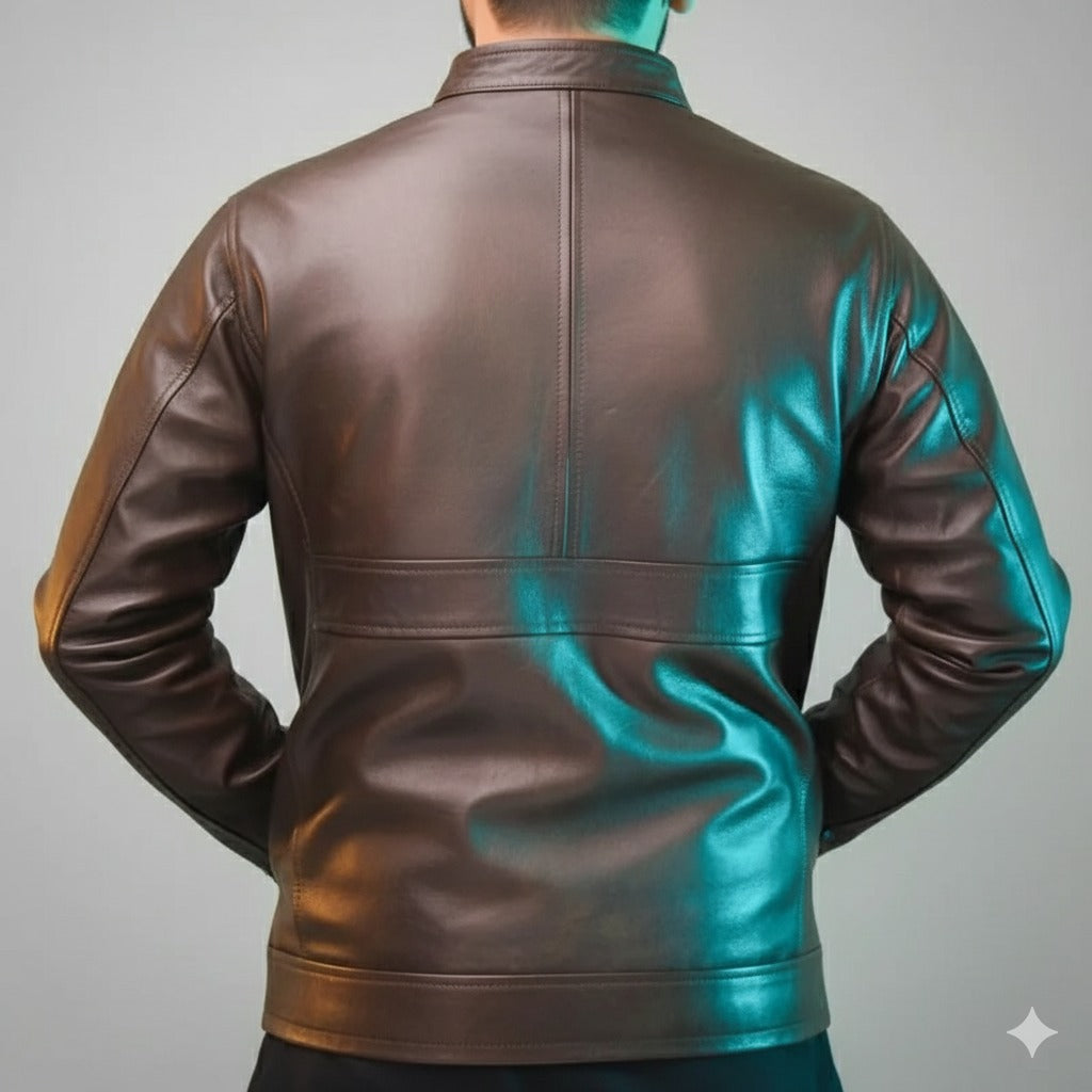 Eagle Terry Brown – Sheep Leather Jacket YKK ZIPPERS