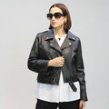 Biker Jacket for Women – Sheep Leather – Black