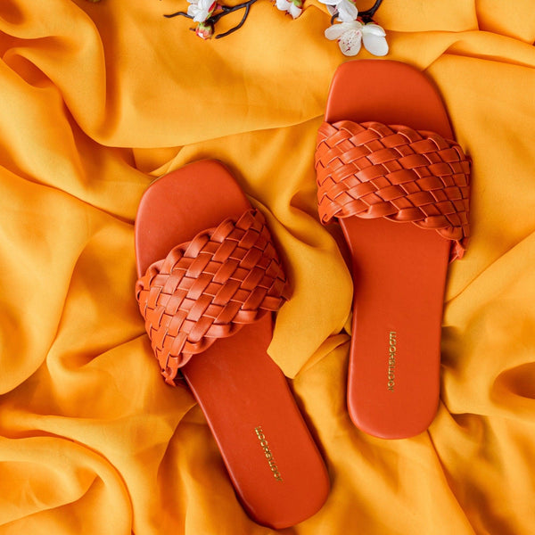 Weave Slides Orange - Jooti Shooti